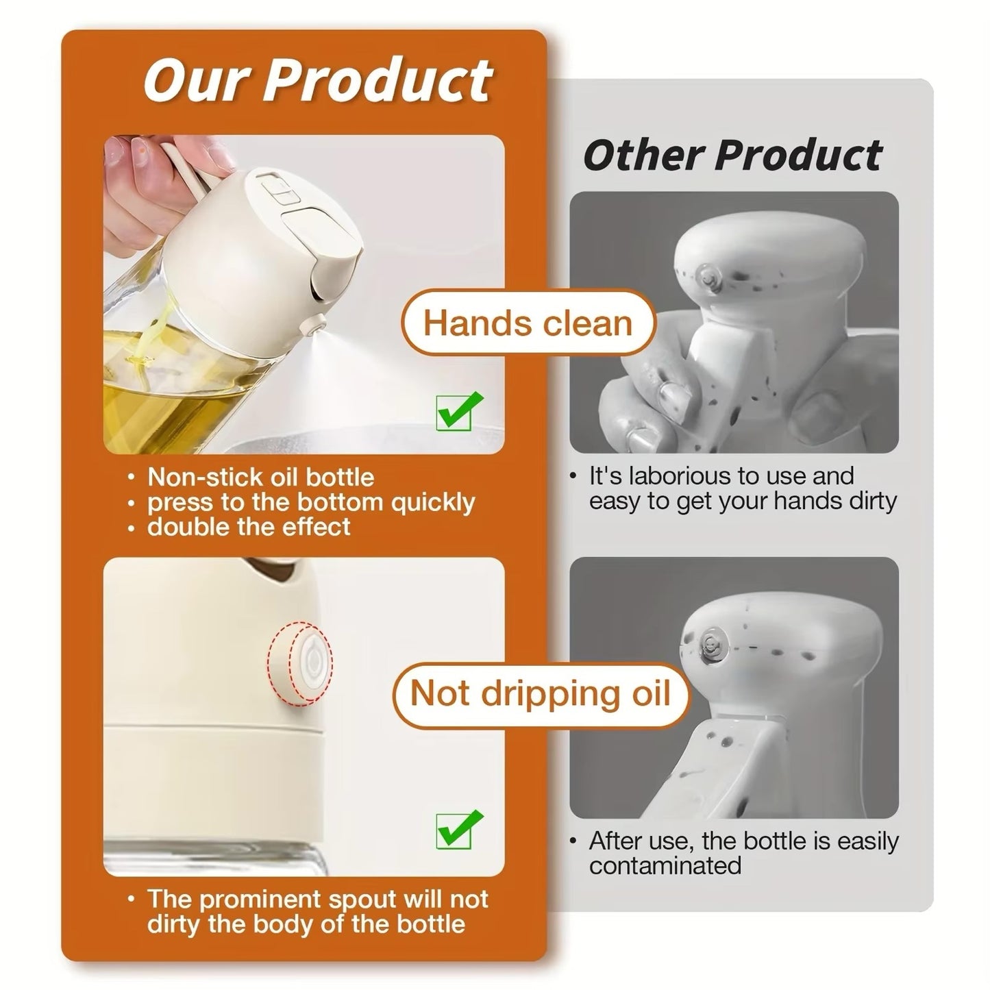 2-in-1 Oil Sprayer & Dispenser – 500ml