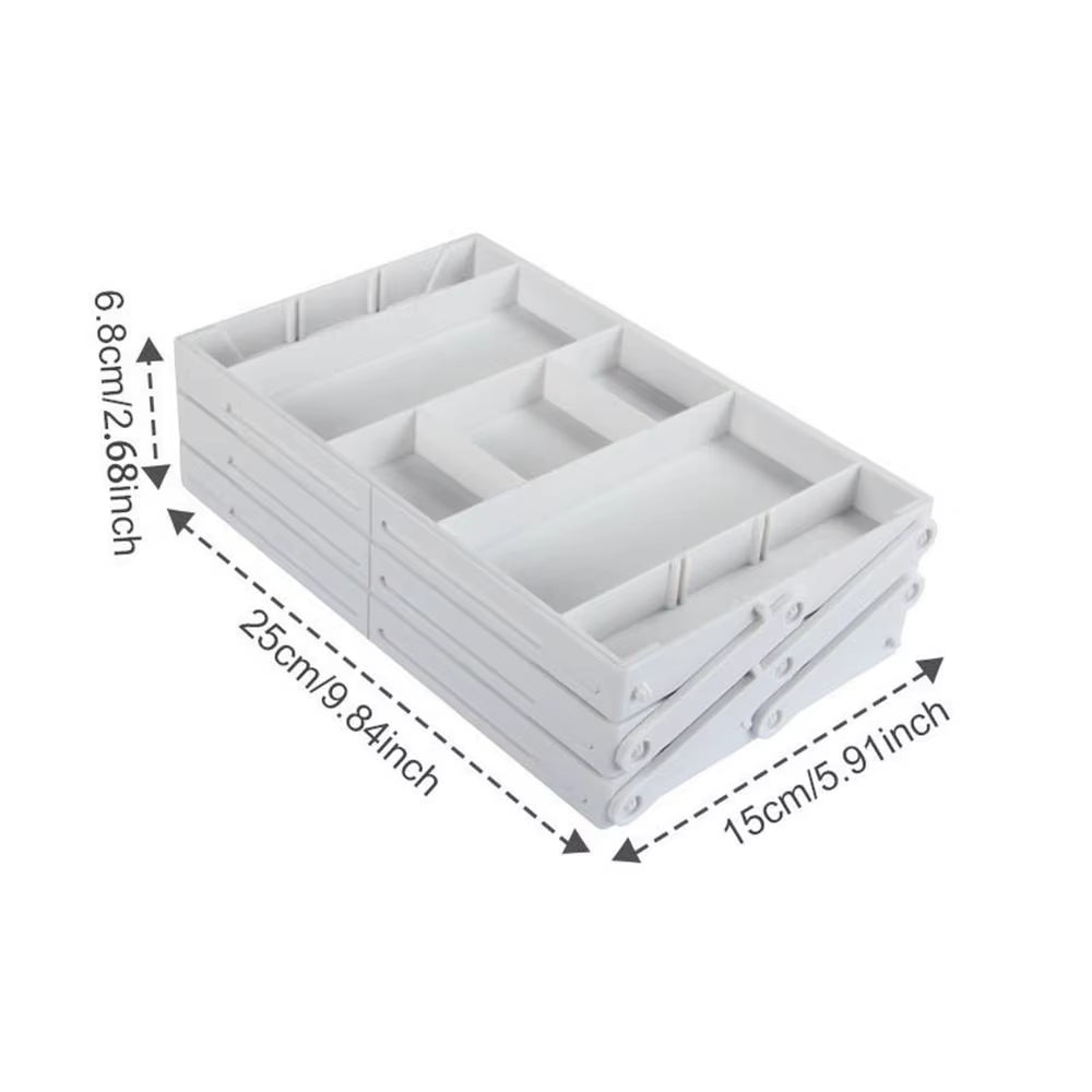 2/3 Tier Drawer Organizer Multi Level C-Ollapsible Expandable Desk Organizer Trays for Office Supplies Kitchen Gadgets Utensils