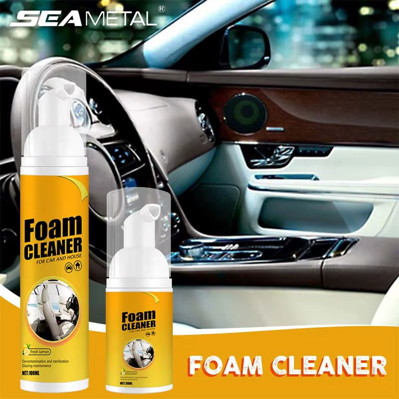SEAMETAL 150/60Ml Multi-Purpose Foam Cleaner Spray Car Home Interior Cleaner Foam Spray Anti-Aging Protection for Car Accessorie
